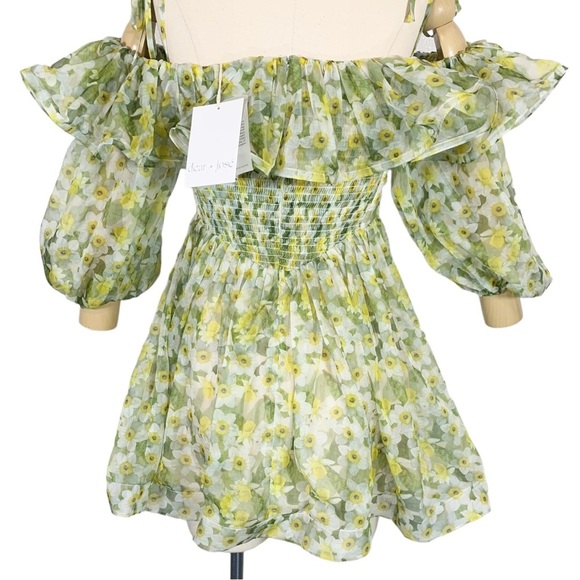 Dear Jose Off The Shoulder Mini Dress Floral Print Size Small NWT - Picture 10 of 13